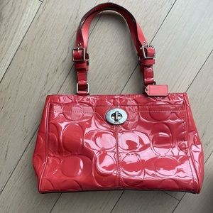 Vintage Coach Patent Leather Shoulder Bag